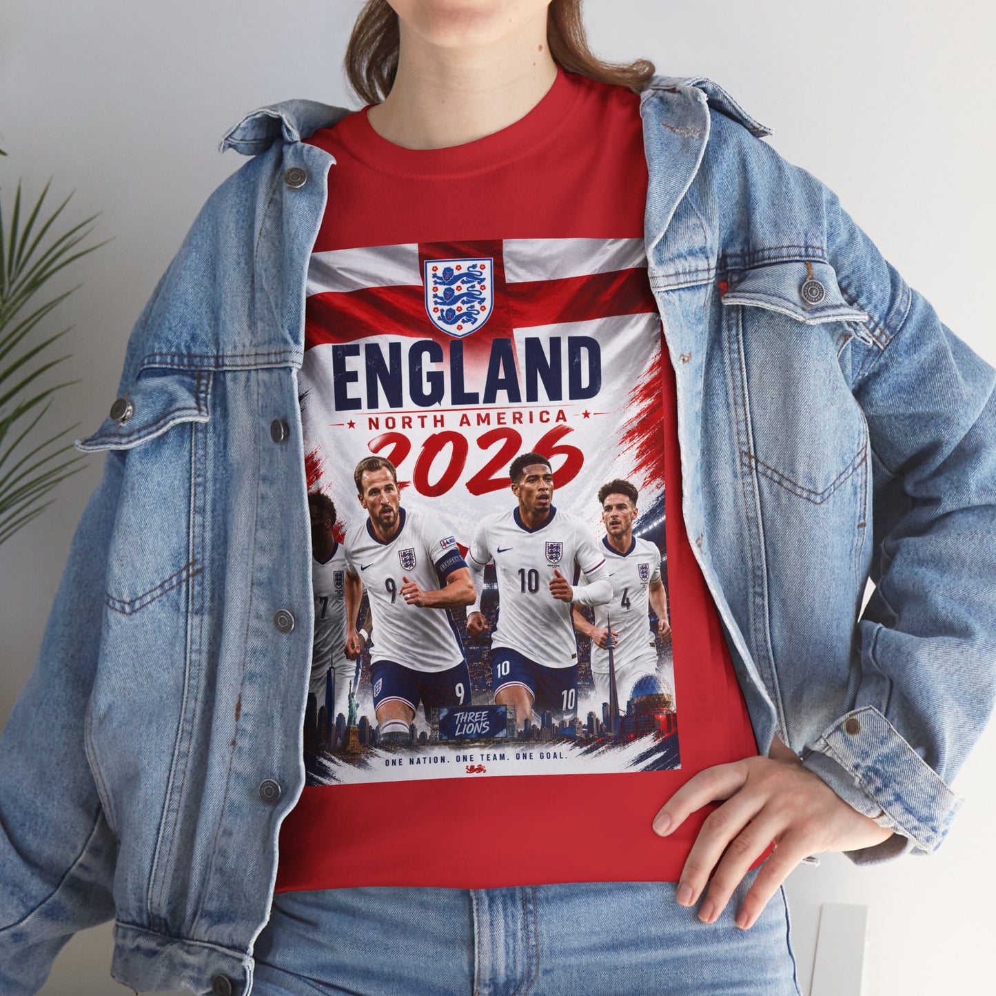 England Adult World Soccer Customized T-Shirt
