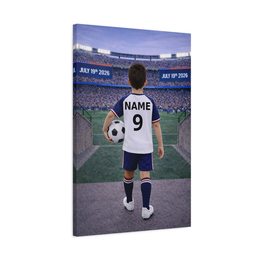 World Cup USA Like Personalized Soccer Canvas (Matte) With Custom Name and Number (WC-B03-USA)