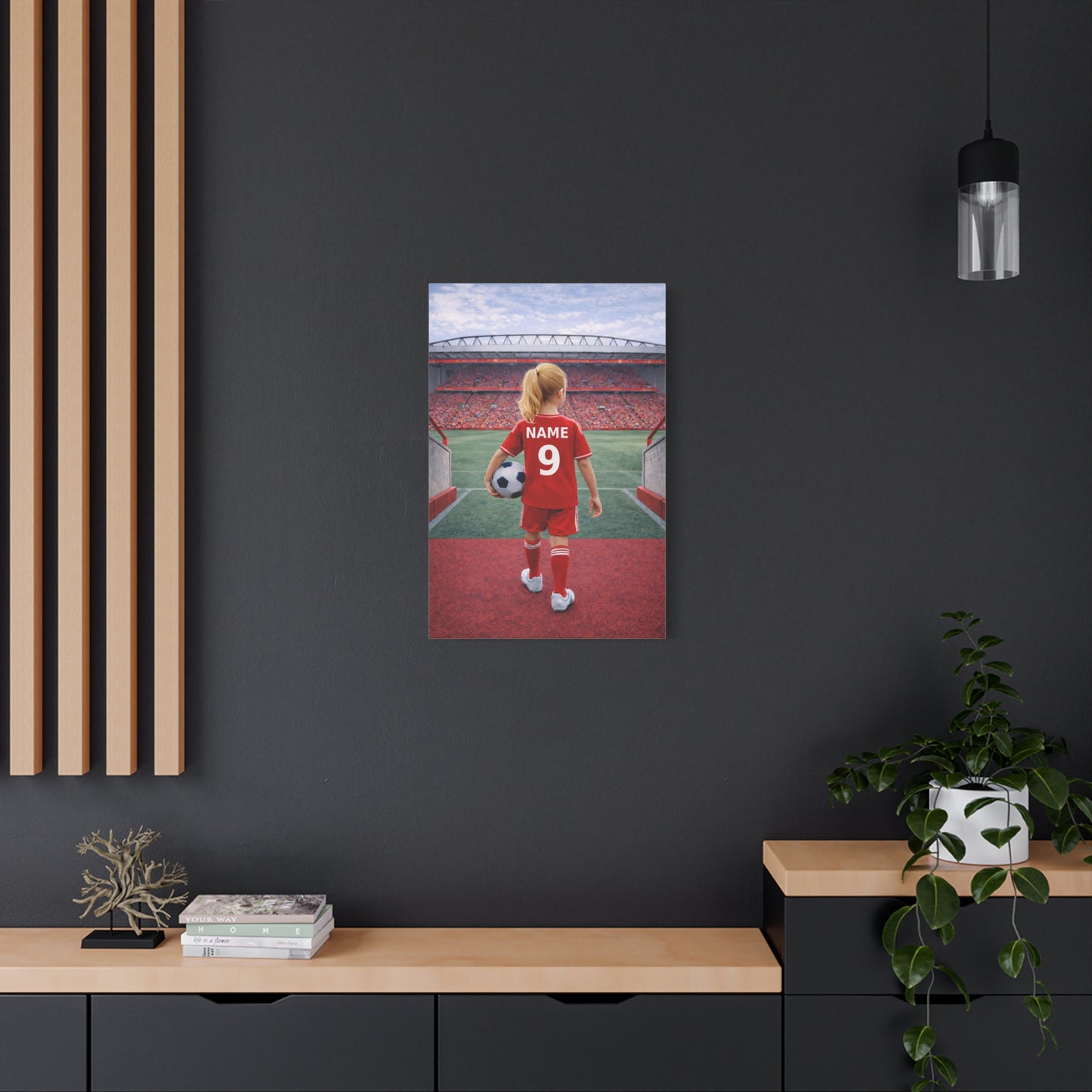 Liverpool Like Personalized Soccer Girl Canvas (Matte) With Custom Name and Number (PL-G02-LFC)