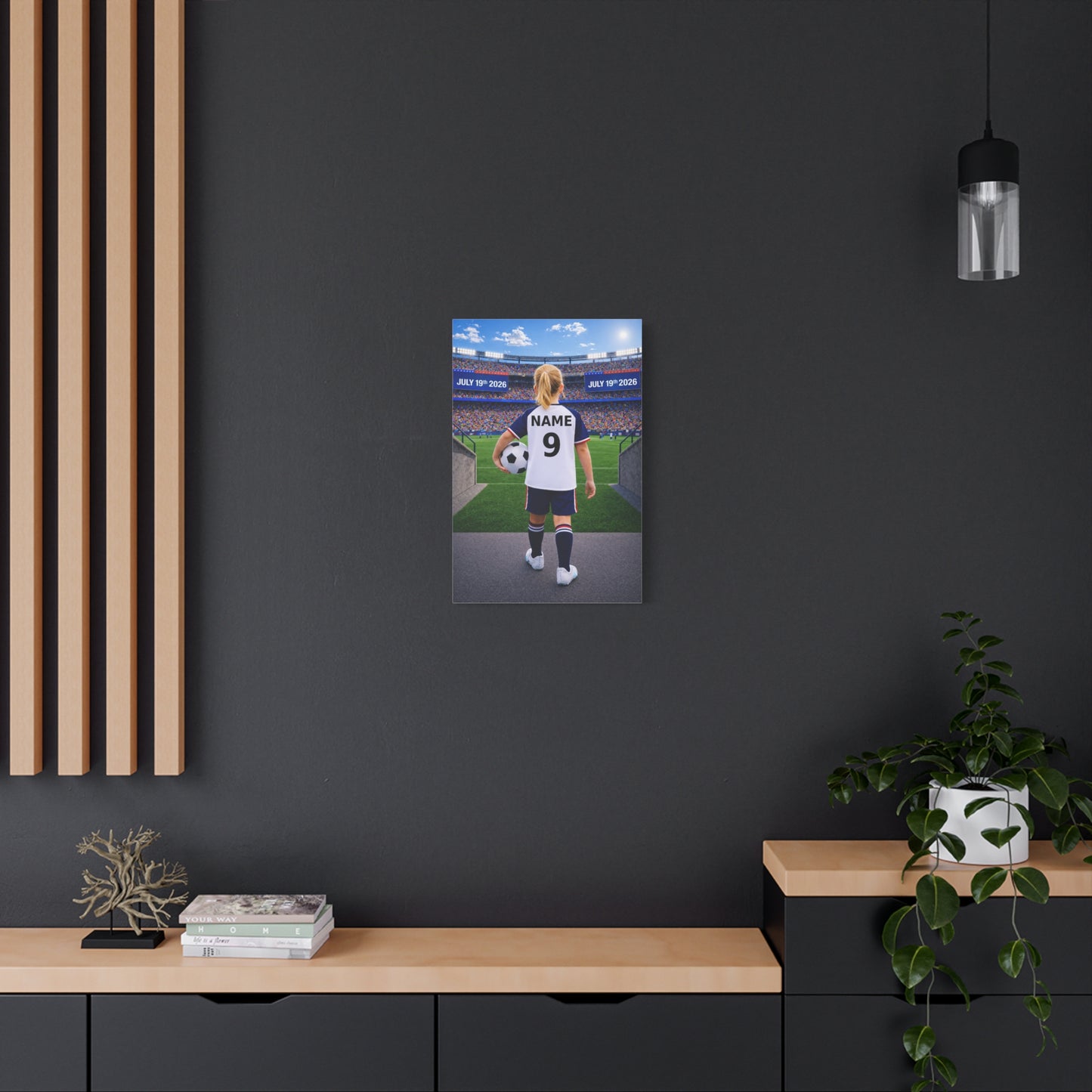 World Cup USA Like Personalized Soccer Canvas (Matte) With Custom Name and Number (WC-G02-USA)