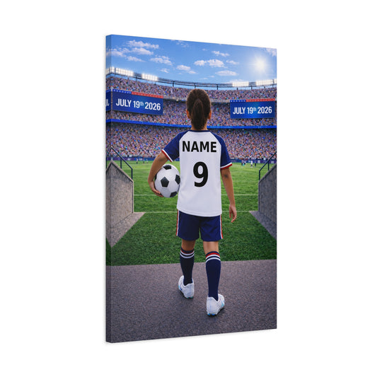 World Cup USA Like Personalized Soccer Canvas (Matte) With Custom Name and Number (WC-G01-USA)