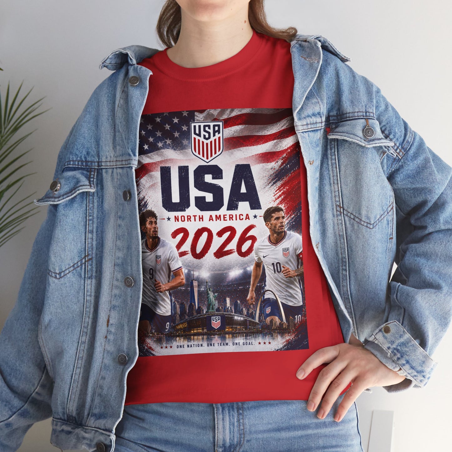 USA Adult World Soccer Customized T-Shirt