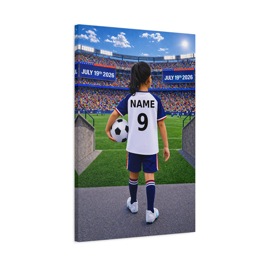 World Cup USA Like Personalized Soccer Canvas (Matte) With Custom Name and Number (WC-G04-USA)