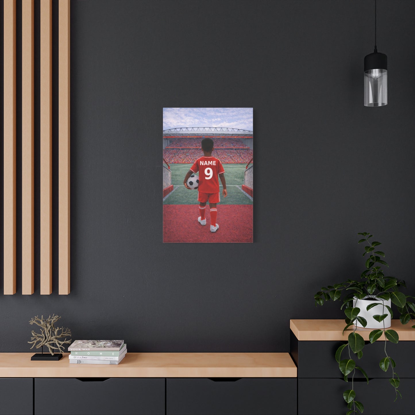 Liverpool Like Personalized Soccer Boy Canvas (Matte) With Custom Name and Number 1 (PL-B01-LFC)