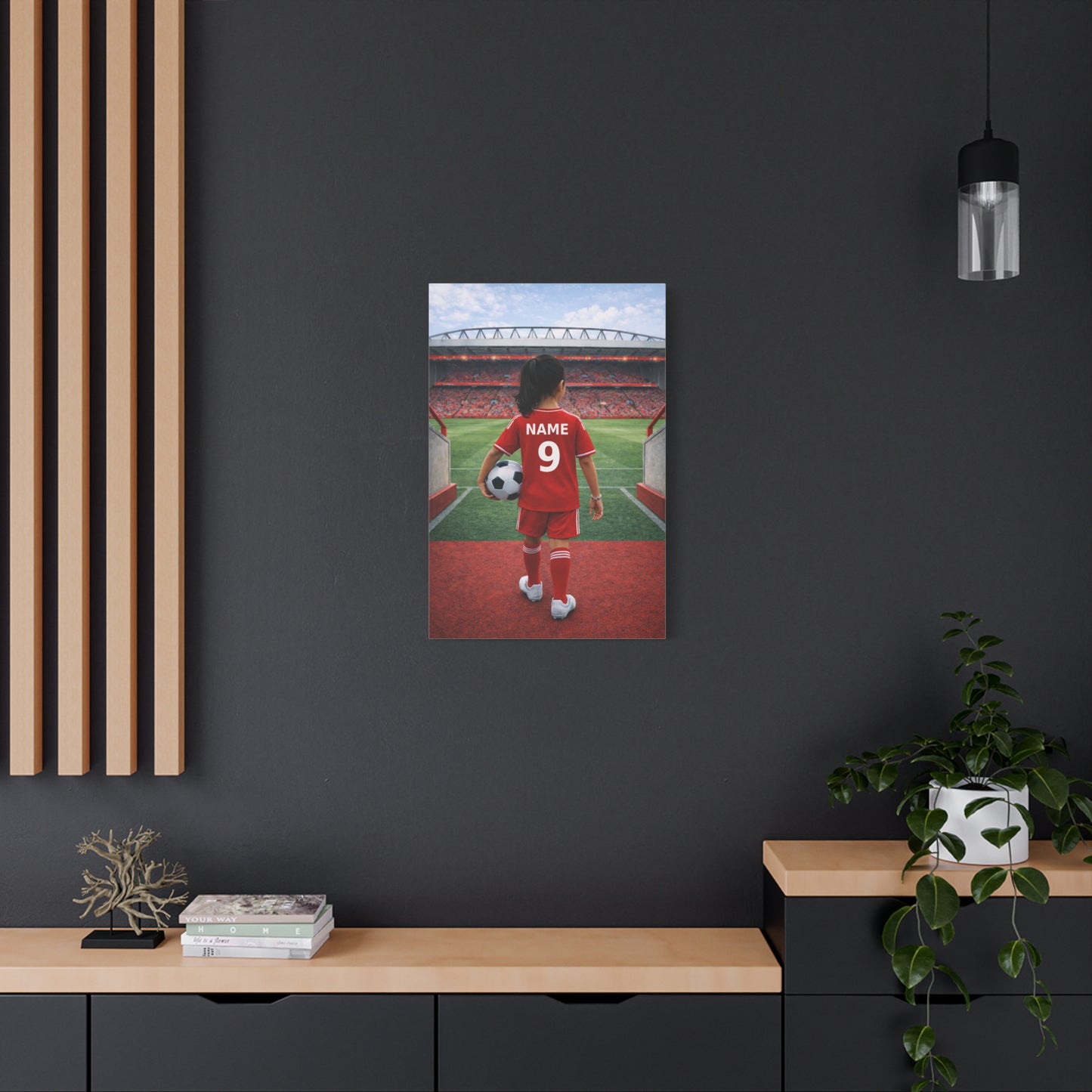 Liverpool Like Personalized Soccer Sikh Girl Canvas (Matte) With Custom Name and Number (PL-G04-LFC)