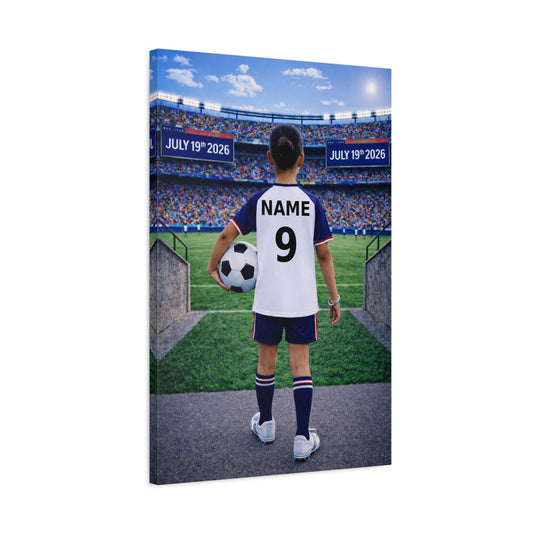 World Cup USA Like Personalized Soccer Canvas (Matte) With Custom Name and Number (WC-G04-USA)