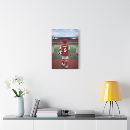 Arsenal Like Personalized Soccer Canvas (Matte) With Custom Name and Number 1 (PL-B04-ASL)