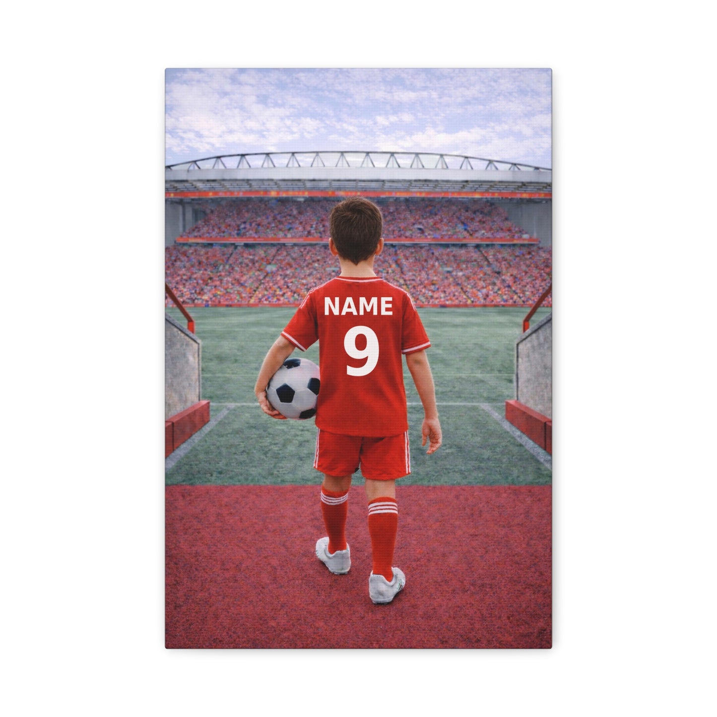 Liverpool Like Personalized Soccer Boy Canvas (Matte) With Custom Name and Number 1 (PL-B03-LFC)