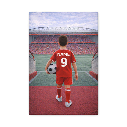 Liverpool Like Personalized Soccer Boy Canvas (Matte) With Custom Name and Number 1 (PL-B03-LFC)