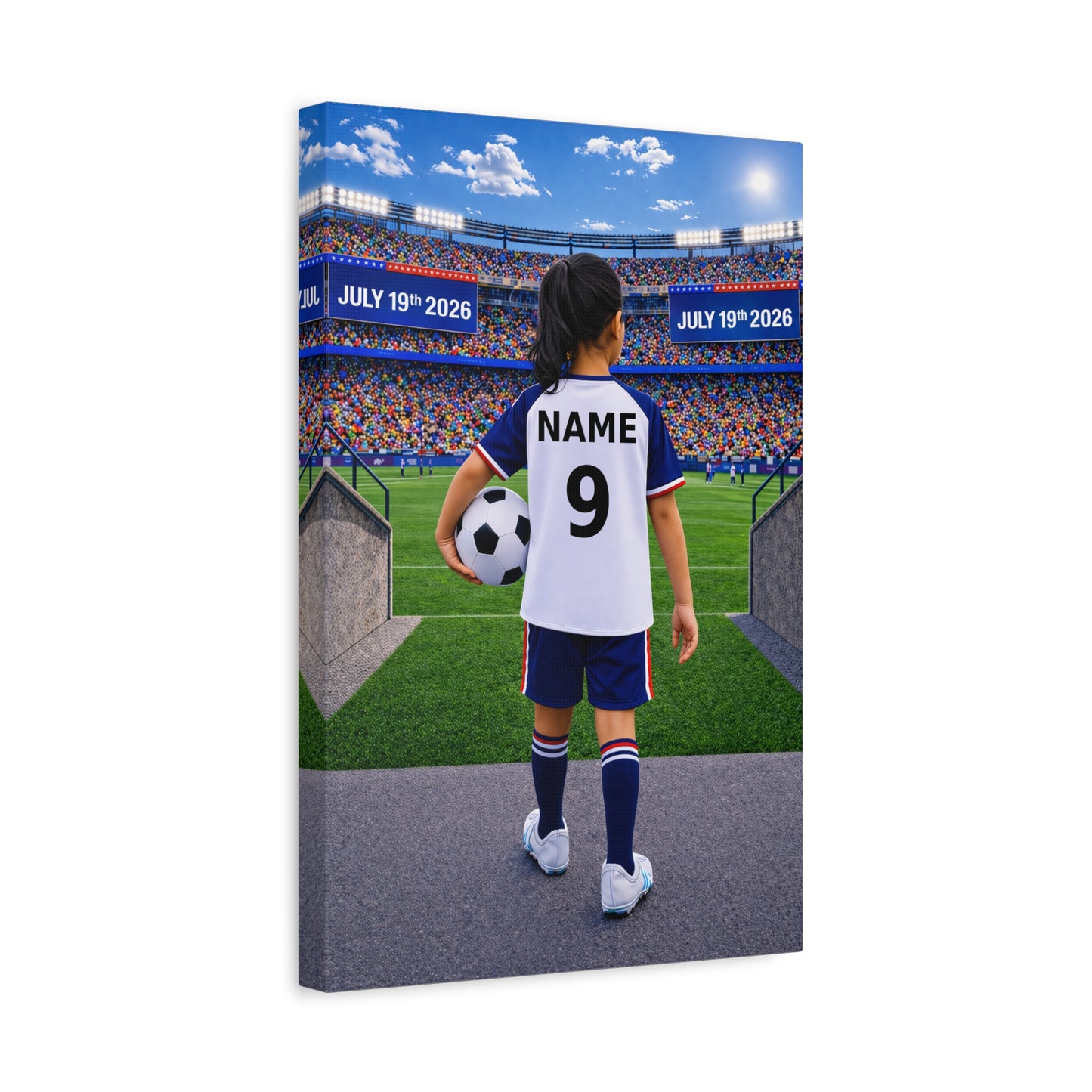 World Cup USA Like Personalized Soccer Canvas (Matte) With Custom Name and Number (WC-G04-USA)