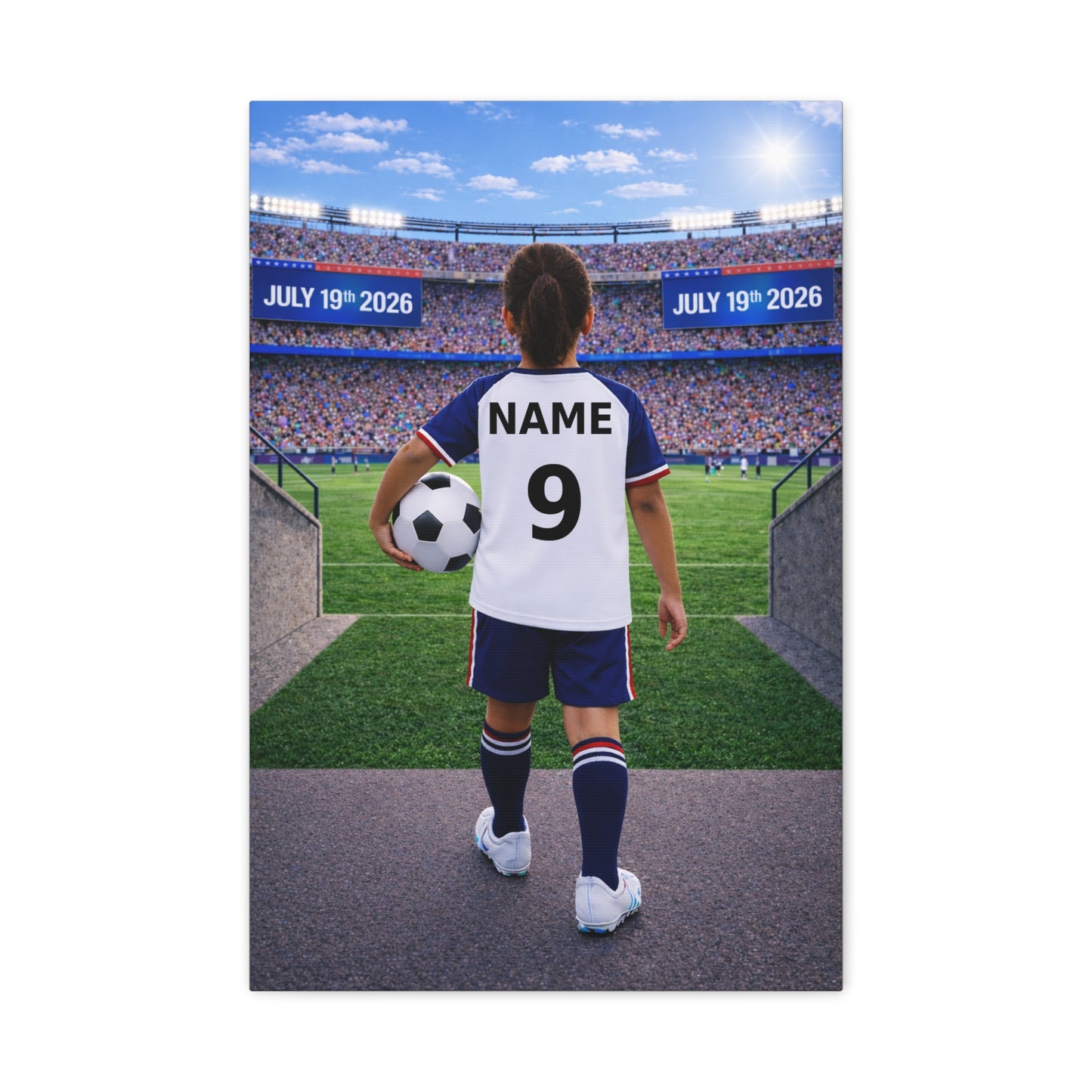 World Cup USA Like Personalized Soccer Canvas (Matte) With Custom Name and Number (WC-G01-USA)