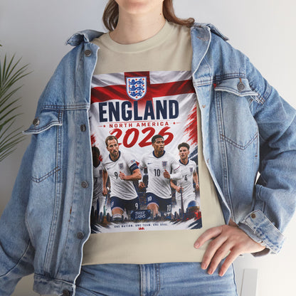 England Adult World Soccer Customized T-Shirt
