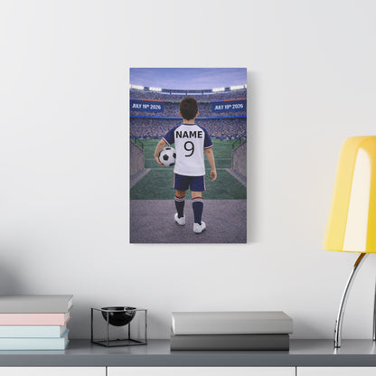 World Cup USA Like Personalized Soccer Canvas (Matte) With Custom Name and Number (WC-B03-USA)