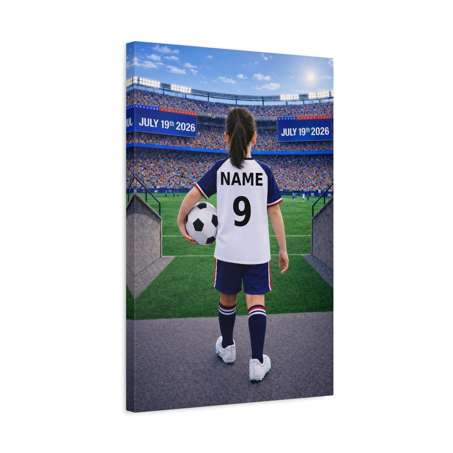 World Cup USA Like Personalized Soccer Canvas (Matte) With Custom Name and Number (WC-G03-USA)