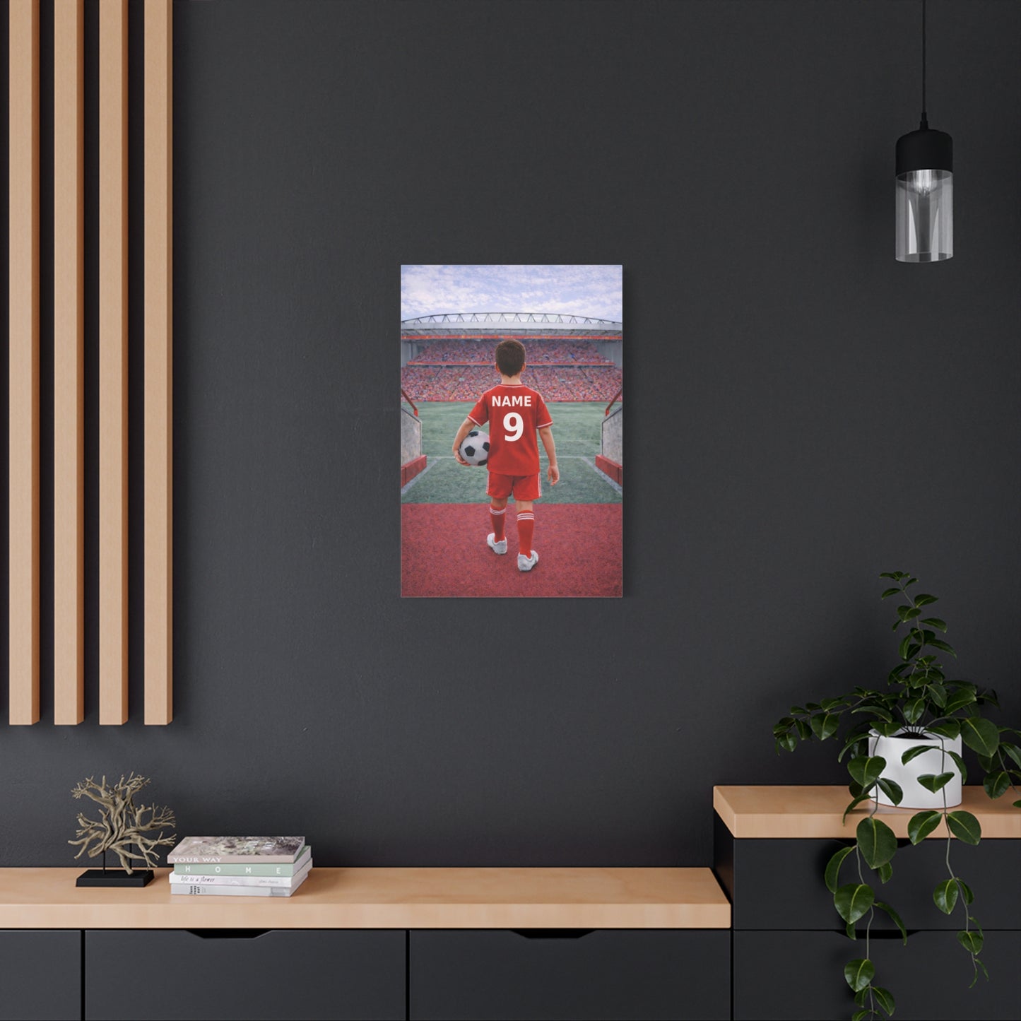 Liverpool Like Personalized Soccer Boy Canvas (Matte) With Custom Name and Number 1 (PL-B03-LFC)