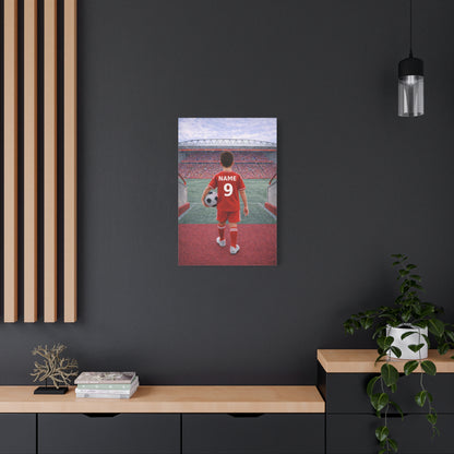 Liverpool Like Personalized Soccer Boy Canvas (Matte) With Custom Name and Number 1 (PL-B03-LFC)