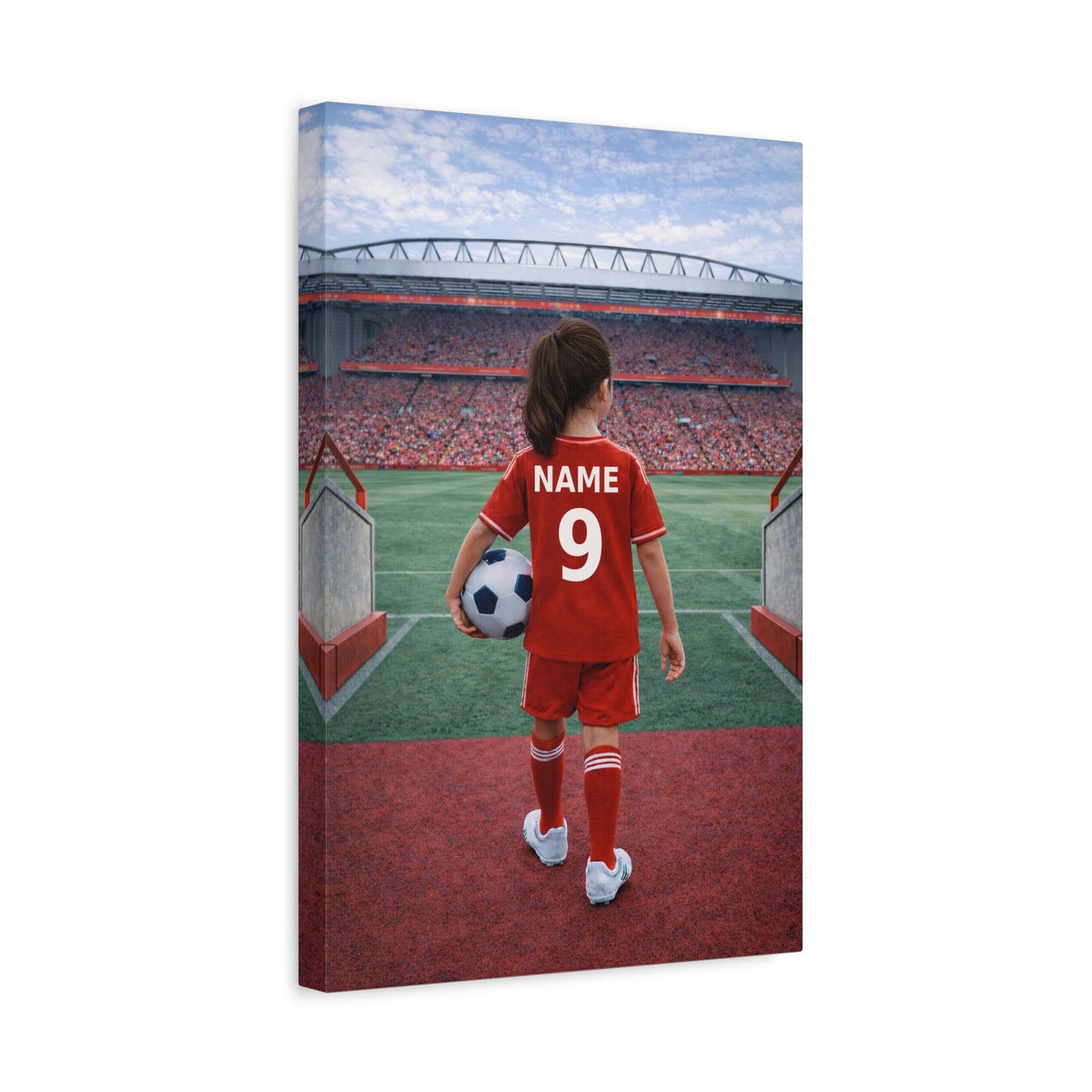 Liverpool Like Personalized Soccer Girl Canvas (Matte) With Custom Name and Number (PL-G04-LFC)