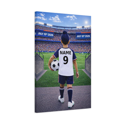World Cup USA Like Personalized Soccer Canvas (Matte) With Custom Name and Number (WC-B04-USA)