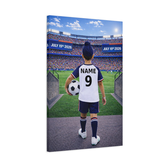 World Cup USA Like Personalized Soccer Canvas (Matte) With Custom Name and Number (WC-B04-USA)