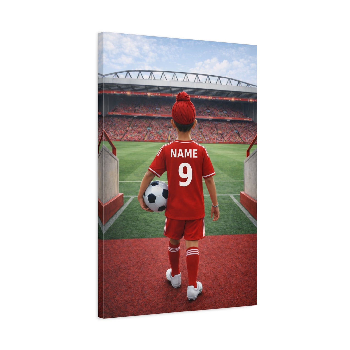 Liverpool Like Personalized Soccer Canvas (Matte) With Custom Name and Number 1 (PL-B04-LFC)