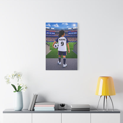 World Cup USA Like Personalized Soccer Canvas (Matte) With Custom Name and Number (WC-G04-USA)