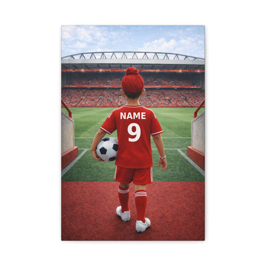 Liverpool Like Personalized Soccer Canvas (Matte) With Custom Name and Number 1 (PL-B04-LFC)