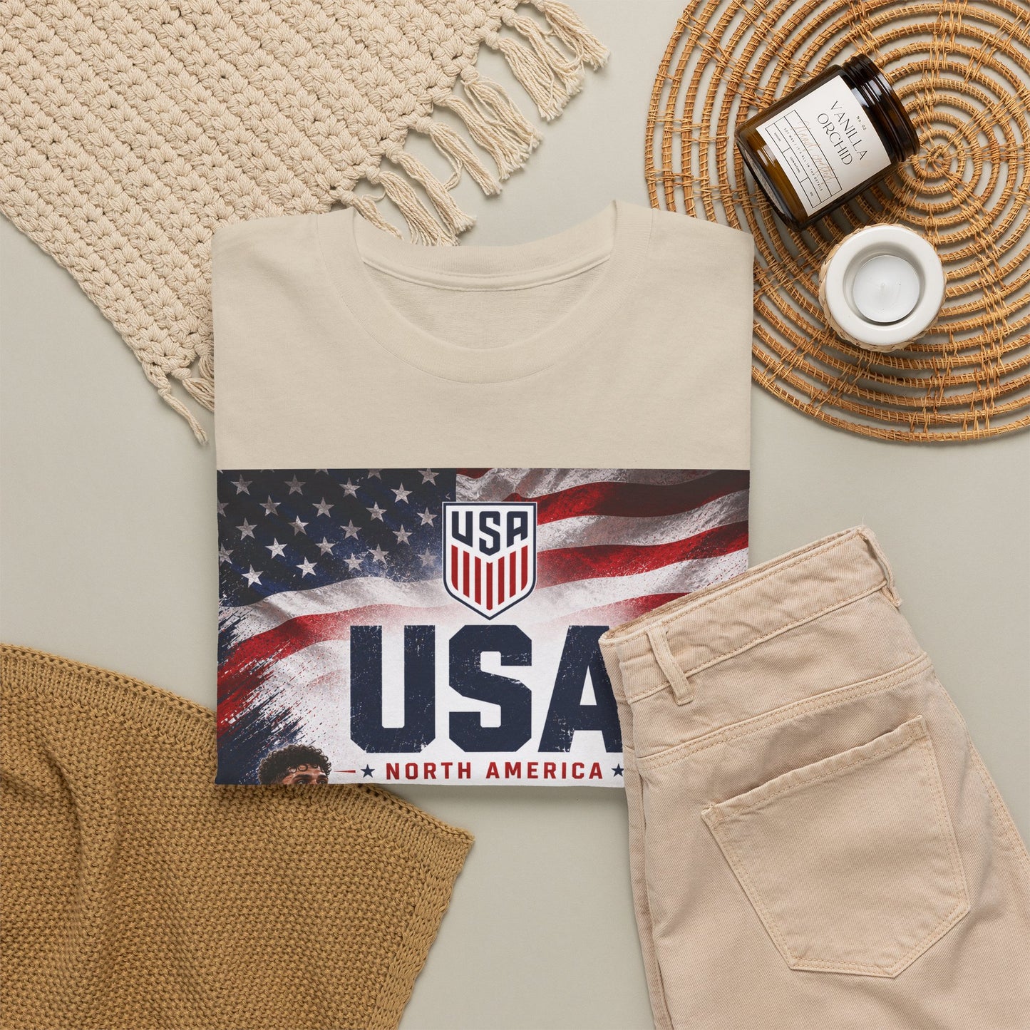 USA Adult World Soccer Customized T-Shirt
