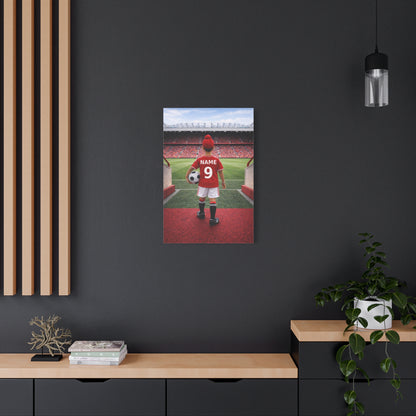 Man Utd Like Personalized Soccer Canvas (Matte) With Custom Name and Number 1 (PL-B04-MNU)