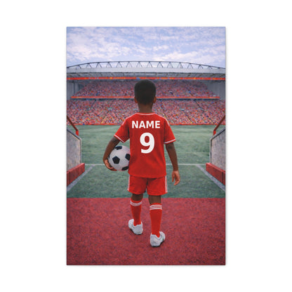 Liverpool Like Personalized Soccer Boy Canvas (Matte) With Custom Name and Number 1 (PL-B01-LFC)