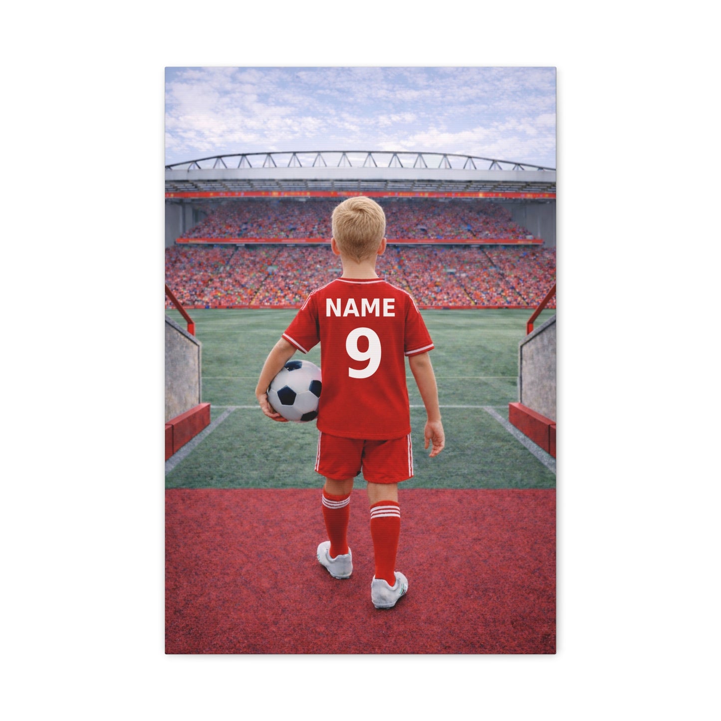 Liverpool Like Personalized Soccer Canvas (Matte) With Custom Name and Number 1 (PL-B02-LFC)