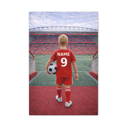 Liverpool Like Personalized Soccer Canvas (Matte) With Custom Name and Number 1 (PL-B02-LFC)