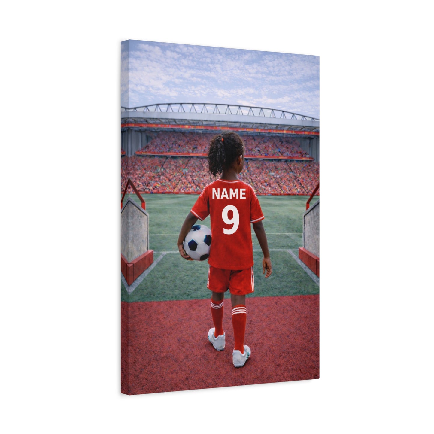 Liverpool Like Personalized Soccer Girl Canvas (Matte) With Custom Name and Number (PL-G01-LFC)