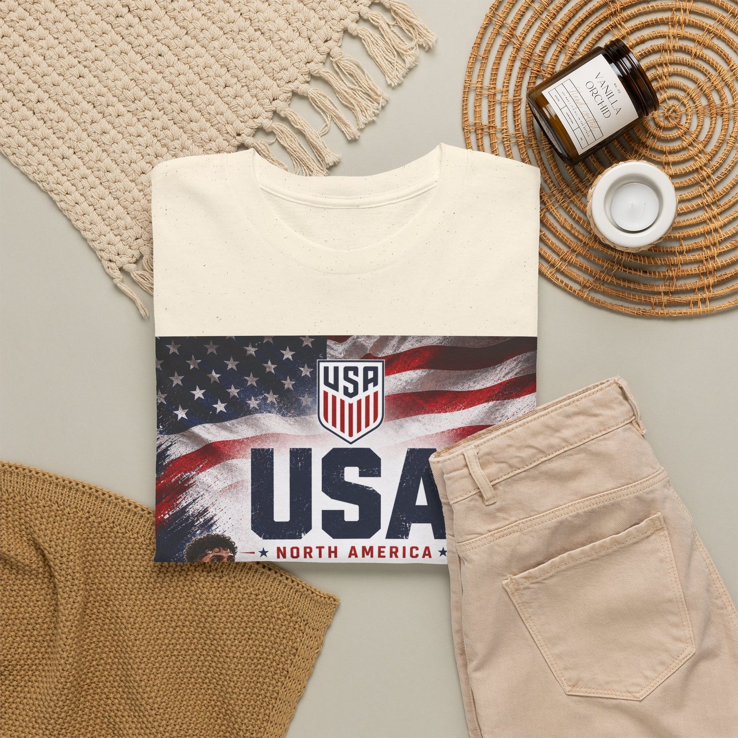 USA Adult World Soccer Customized T-Shirt