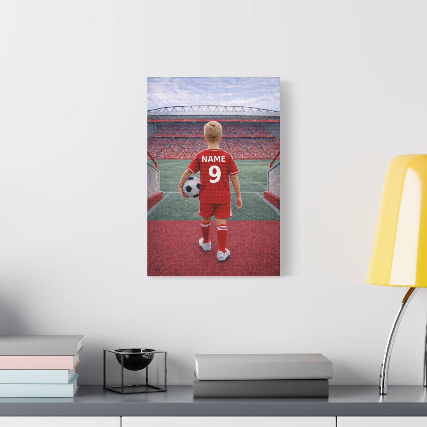Liverpool Like Personalized Soccer Canvas (Matte) With Custom Name and Number 1 (PL-B02-LFC)