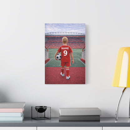 Liverpool Like Personalized Soccer Canvas (Matte) With Custom Name and Number 1 (PL-B02-LFC)