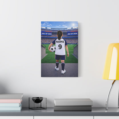 World Cup USA Like Personalized Soccer Canvas (Matte) With Custom Name and Number (WC-G03-USA)