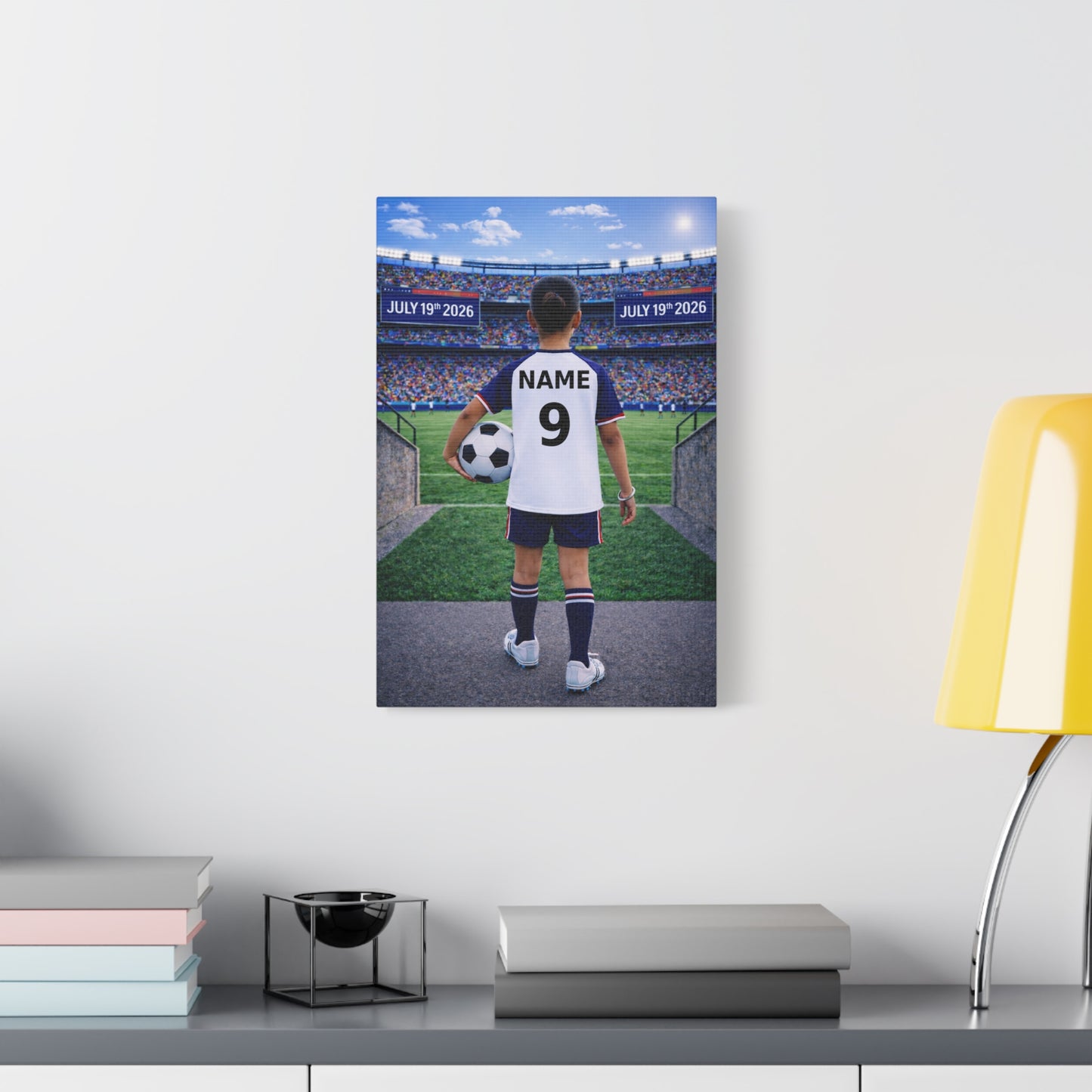 World Cup USA Like Personalized Soccer Canvas (Matte) With Custom Name and Number (WC-G04-USA)