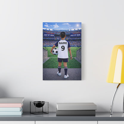 World Cup USA Like Personalized Soccer Canvas (Matte) With Custom Name and Number (WC-G04-USA)