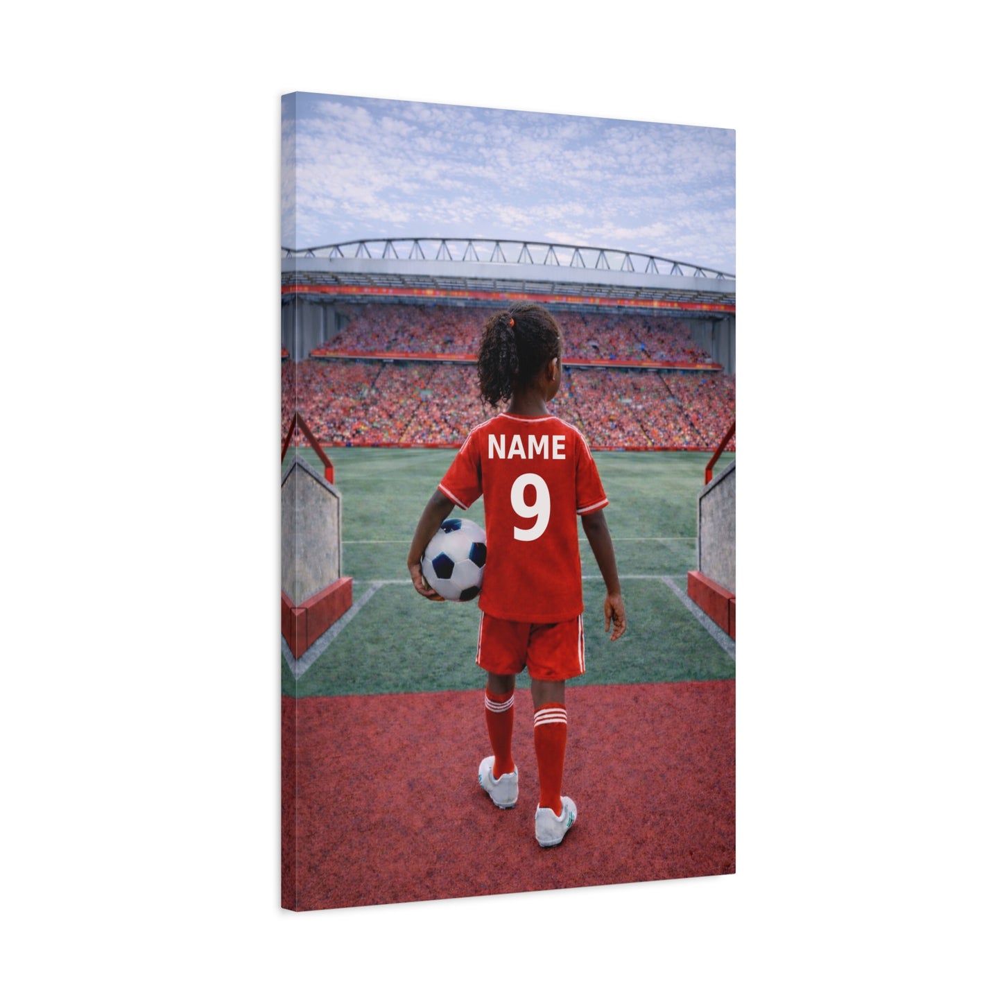 Liverpool Like Personalized Soccer Girl Canvas (Matte) With Custom Name and Number (PL-G01-LFC)