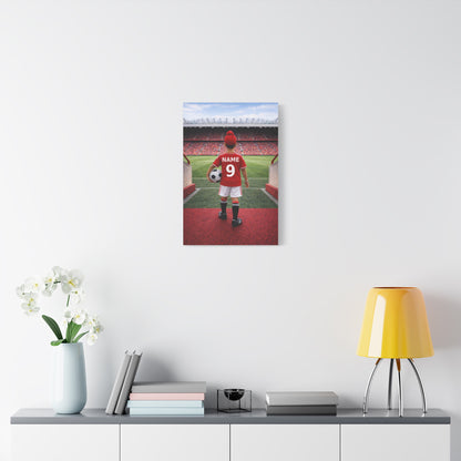 Man Utd Like Personalized Soccer Canvas (Matte) With Custom Name and Number 1 (PL-B04-MNU)