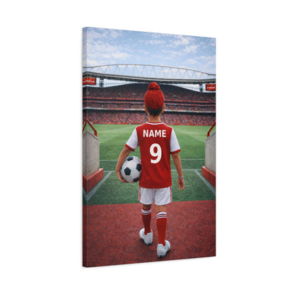 Arsenal Like Personalized Soccer Canvas (Matte) With Custom Name and Number 1 (PL-B04-ASL)