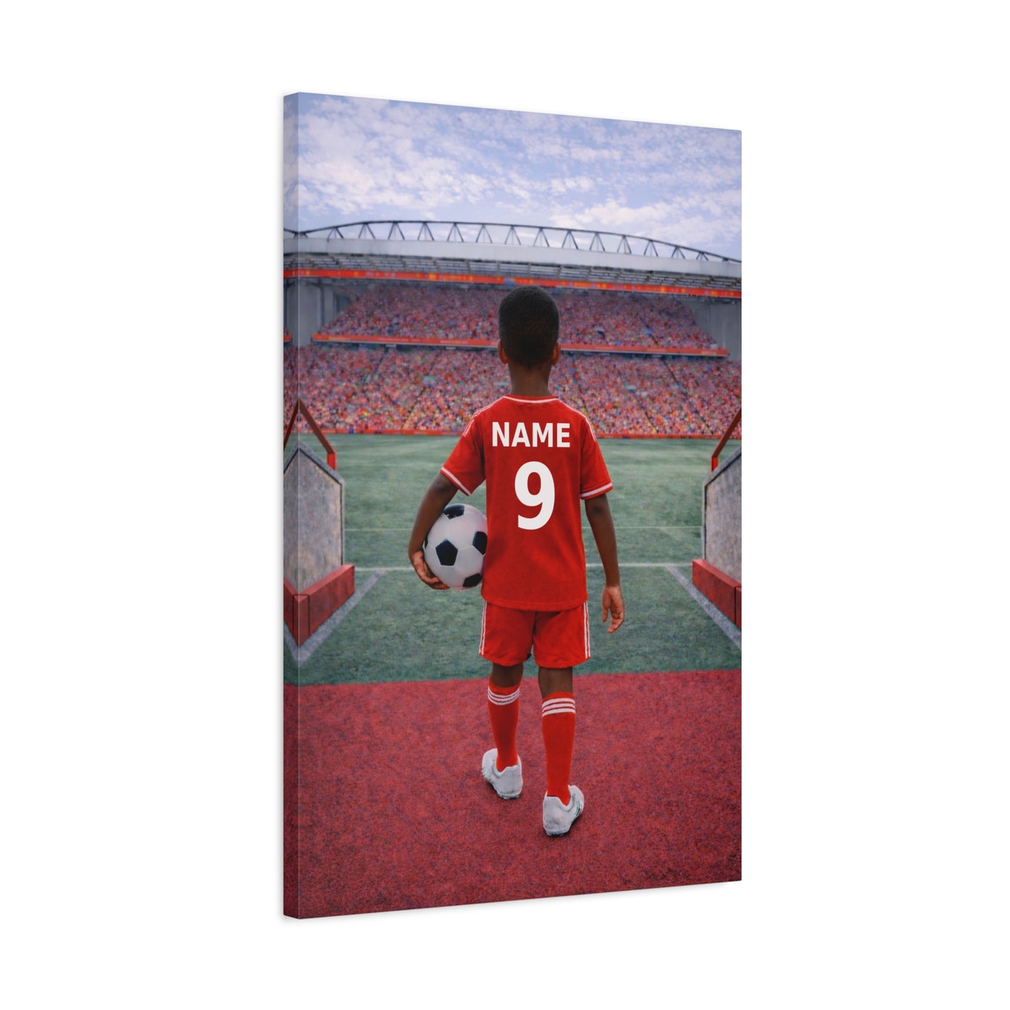 Liverpool Like Personalized Soccer Boy Canvas (Matte) With Custom Name and Number 1 (PL-B01-LFC)