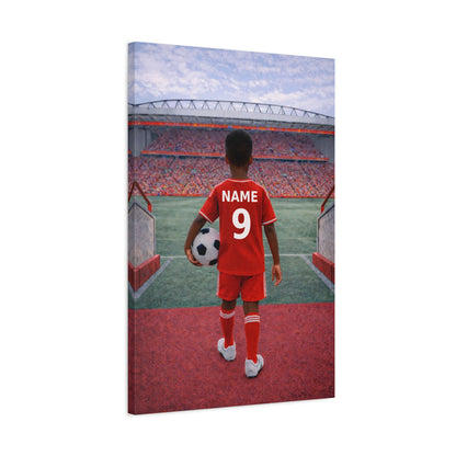 Liverpool Like Personalized Soccer Boy Canvas (Matte) With Custom Name and Number 1 (PL-B01-LFC)
