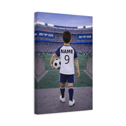 World Cup USA Like Personalized Soccer Canvas (Matte) With Custom Name and Number (WC-B03-USA)