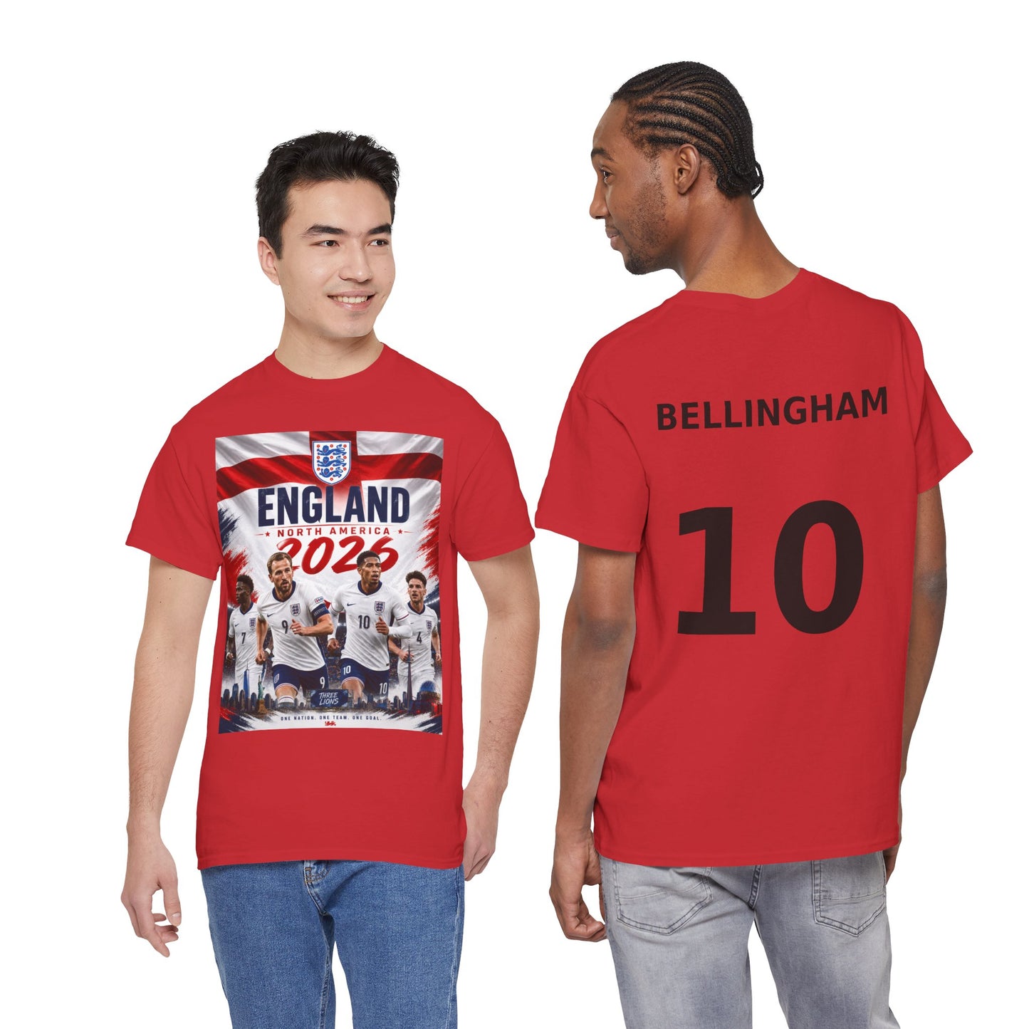 England Adult World Soccer Customized T-Shirt