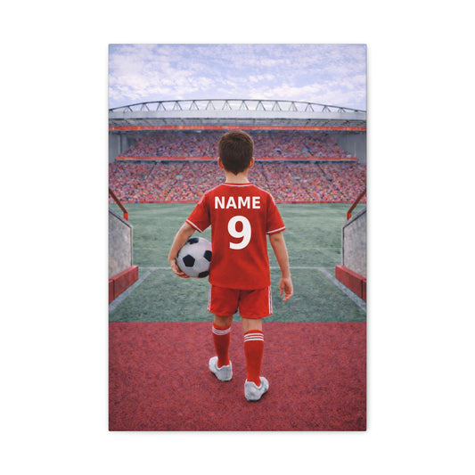Liverpool Like Personalized Soccer Boy Canvas (Matte) With Custom Name and Number 1 (PL-B03-LFC)