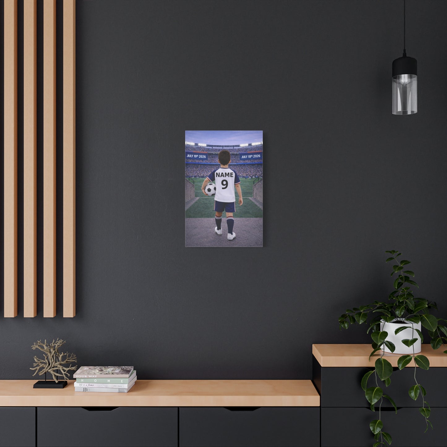 World Cup USA Like Personalized Soccer Canvas (Matte) With Custom Name and Number (WC-B03-USA)