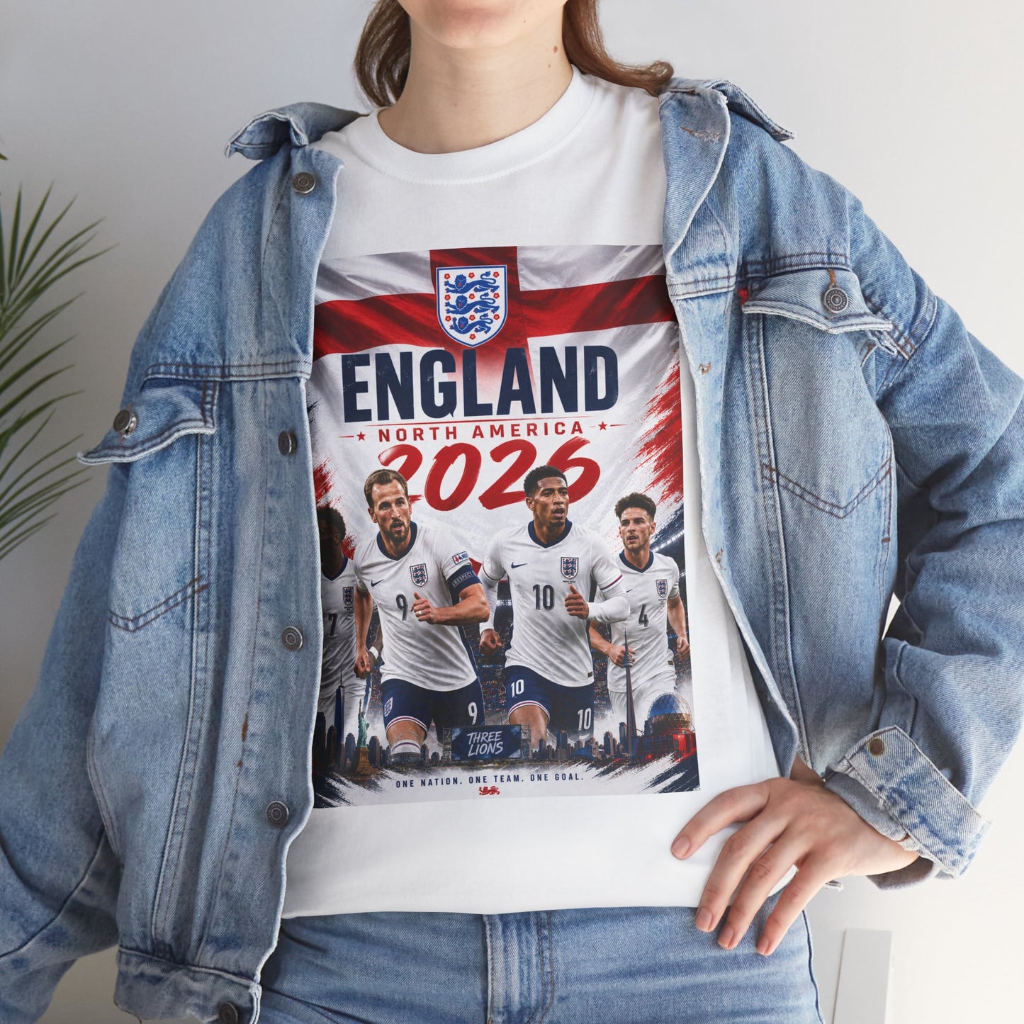 England Adult World Soccer Customized T-Shirt