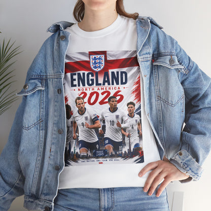 England Adult World Soccer Customized T-Shirt