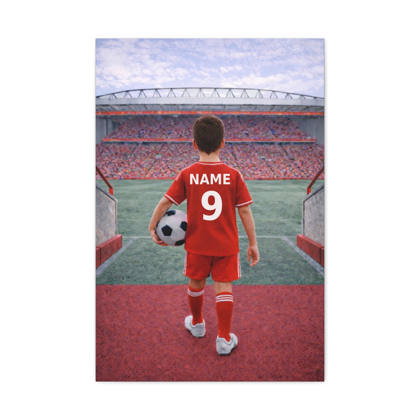 Liverpool Like Personalized Soccer Boy Canvas (Matte) With Custom Name and Number 1 (PL-B03-LFC)